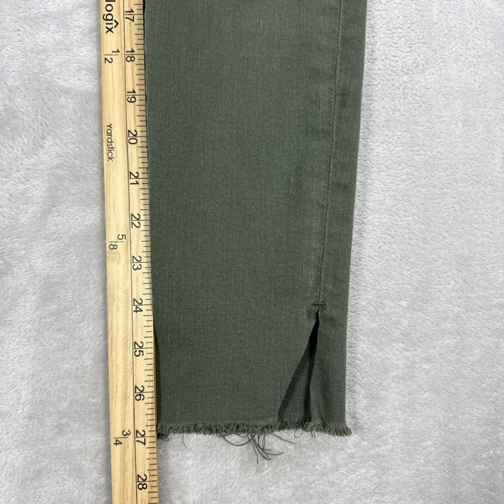 Joe's Jeans Women's Skinny Fit Ankle Raw Hem Size 27x27 Green Stretch - Picture 8 of 9